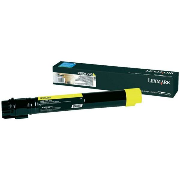 Toner Original Lexmark Yellow, X950X2YG, pentru X950|X952|X954, 22K, (timbru verde 1.2 lei) , „X950X2YG”