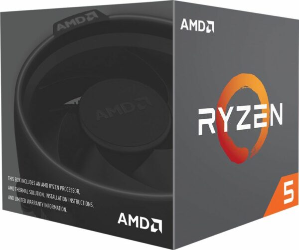 CPU AMD, skt. AM4 AMD Ryzen 5, 2600, frecventa 3.4 GHz, turbo 3.9 GHz, 6 nuclee, putere 65 W, cooler, „YD2600BBAFBOX”