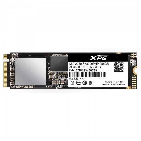SSD ADATA, XPG SX8200 Pro, 256 GB, M.2, PCIe Gen3.0 x4, 3D TLC Nand, R/W: 3500/1200 MB/s, „ASX8200PNP-256GT-C”