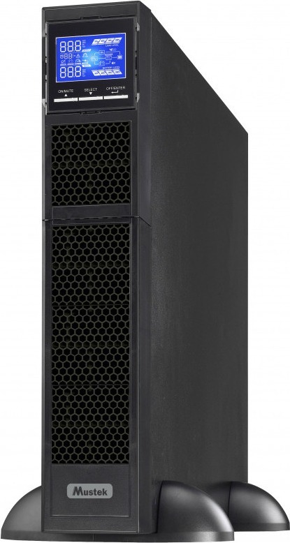 UPS MUSTEK Online cu Sinusoida Pura, rack, 1000VA/ 1000W, AVR, 8 x socket IEC, display LCD, 3 x baterie 12V/7Ah, Backup 11min, incarc.3h, USB, RS232, dubla conversie, rack 2U,”PowerMust 1000 Online LCD RM””1000-LCD-ON-R20″ (include TV 10lei)