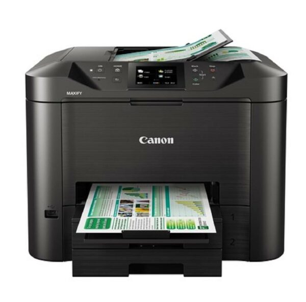 Multifunctional Inkjet Color Canon MAXIFY MB5450, A4, Functii: Impr.|Scan.|Cop.|Fax, Viteza de Printare Monocrom: 24ppm, Viteza de printare color: 15.5ppm, Conectivitate:USB|Ret, Duplex:Da, ADF:ADF(timbru verde 40 lei) „CH0971C009AA”