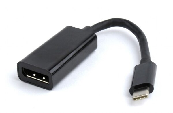 CABLU video GEMBIRD, adaptor USB 3.1 Type-C (T) la DisplayPort (M), 15cm, rezolutie maxima 4K UHD (3840 x 2160) la 60 Hz, negru, „A-CM-DPF-01” (timbru verde 0.8 lei)