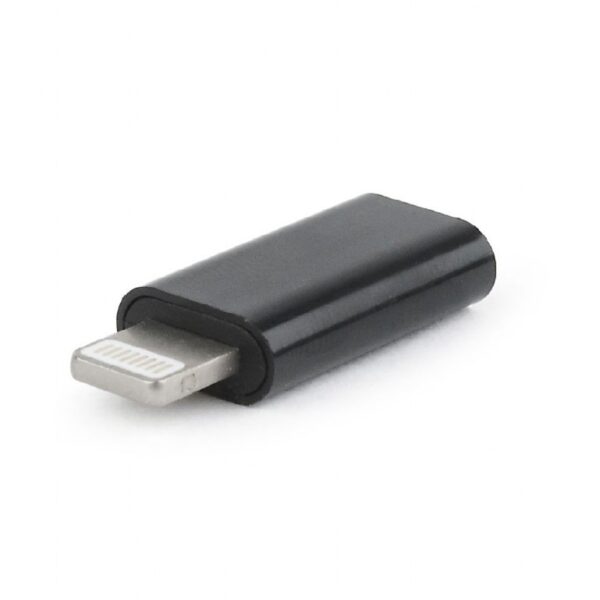 ADAPTOR GEMBIRD, pt. smartphone, Lightning (T) la USB Type-C (M), negru, „A-USB-CF8PM-01” (timbru verde 0.08 lei)