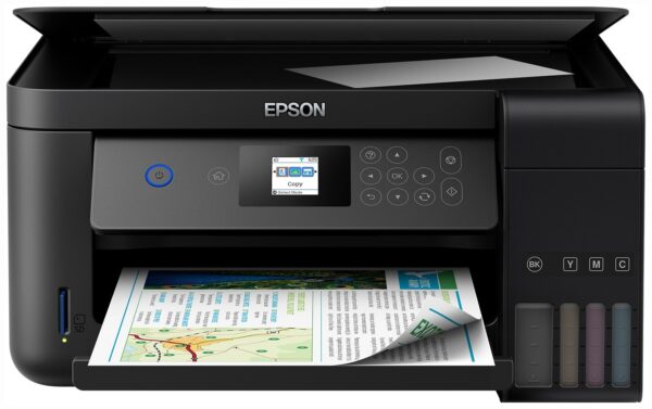 Multifunctional Inkjet CISS Color Epson L4160, A4, Functii: Impr.|Scan.|Cop., Viteza de Printare Monocrom: 33 ppm, Viteza de printare color: 15 ppm, Conectivitate:USB|WiFi, Duplex:Da, ADF:Nu(Timbru Verde 21lei) „C11CG23401”