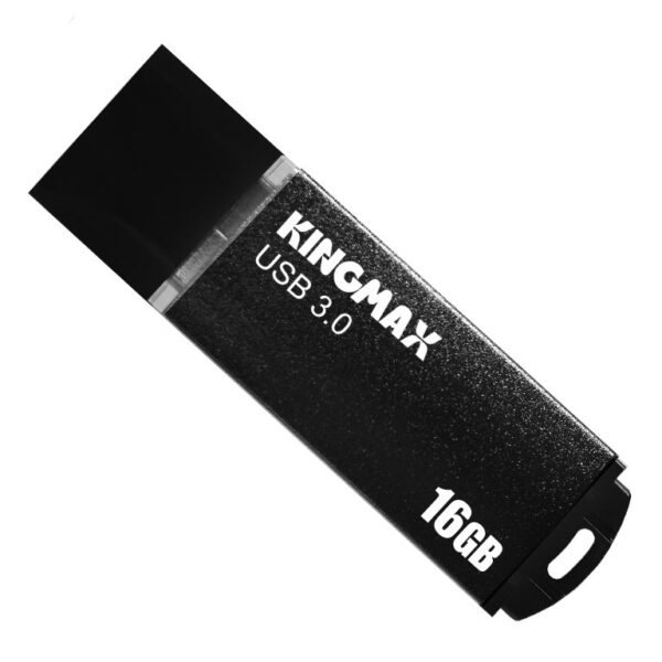 MEMORIE USB 3.0 KINGMAX 16 GB, cu capac, carcasa aluminiu, negru, „KM-MB03-16GB/BK” (timbru verde 0.03 lei)