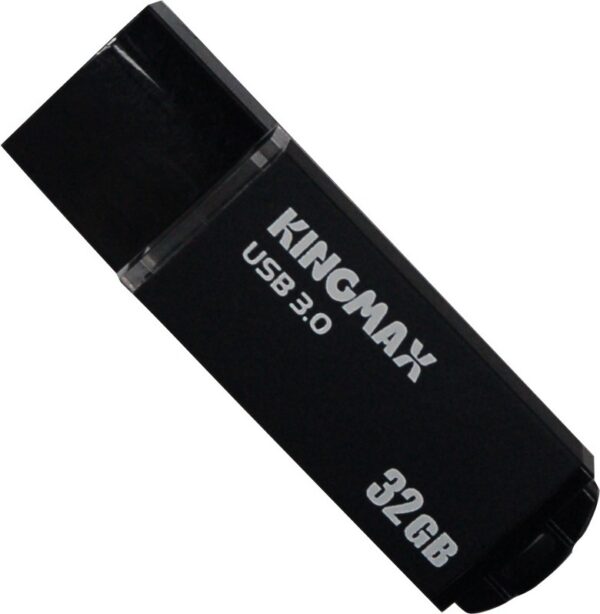 MEMORIE USB 3.0 KINGMAX 32 GB, cu capac, carcasa aluminiu, negru, „KM-MB03-32GB/BK” (timbru verde 0.03 lei)