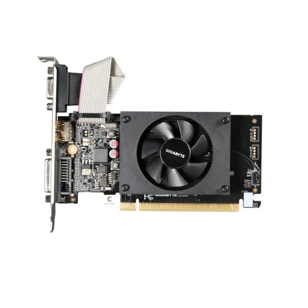Placa video GIGABYTE NVIDIA GeForce GT 710, N710D3-2GL 2.0, PCI-E, 2048MB DDR3, 64bit, 954MHz, 1800MHz, VGA, DVI, HDMI, FAN