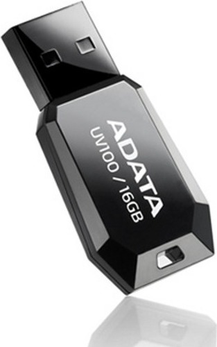 MEMORIE USB 2.0 ADATA 16 GB, profil mic, carcasa plastic, negru, „AUV100-16G-RBK” (include TV 0.03 lei)