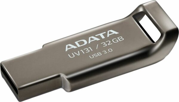 MEMORIE USB 3.2 ADATA 32 GB, profil mic, carcasa aliaj zinc, gri, „AUV131-32G-RGY” (timbru verde 0.03 lei)