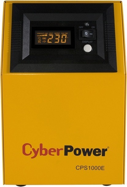 UPS CYBER POWER Inverter (pt. motoare, pompe etc.), Sinusoida Pura, 1000VA/ 700W, AVR, 2 x socket Shucko, display LCD, fara baterie, functioneaza cu baterie de 12V, seria EPS, „CPS1000E” (include TV 10lei)