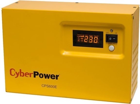 UPS CYBER POWER Inverter (pt. motoare, pompe etc.), Sinusoida Pura, 600VA/ 420W, AVR, 1 x socket Shucko, display LCD, fara baterie, functioneaza cu baterie de 12V, seria EPS, „CPS600E” (include TV 3.5lei)
