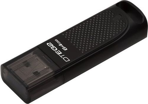 MEMORIE USB 3.1 KINGSTON 64 GB, cu capac, carcasa metalic, negru, „DTEG2/64GB” (include TV 0.03 lei)