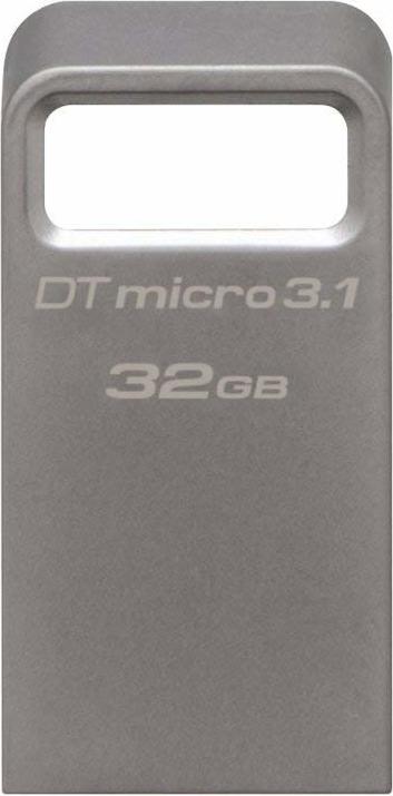 MEMORIE USB 3.1 KINGSTON 32 GB, profil mic, carcasa metalic, argintiu, „DTMC3/32GB” (include TV 0.03 lei)