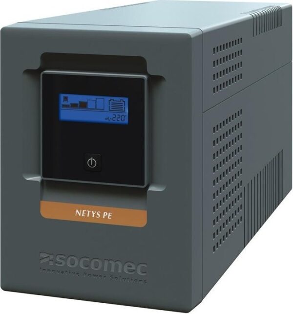 UPS SOCOMEC Line Int. cu management, tower, 1500VA/ 900W, AVR, 6 x socket IEC, display LCD, 2 x baterie 24V/9Ah, Backup 55 min, incarcare 8h, conector USB, combo RJ45, fan, „Netys PE-LCD 1500VA” „NPE-1500-LCD” (timbru verde 40 lei)