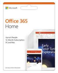 LICENTA retail MICROSOFT, tip Office 365 Home pt PC si Mac, 64/32 biti, engleza, 6 utilizatori, valabilitate 1 an, utilizare Home, „6GQ-01076”