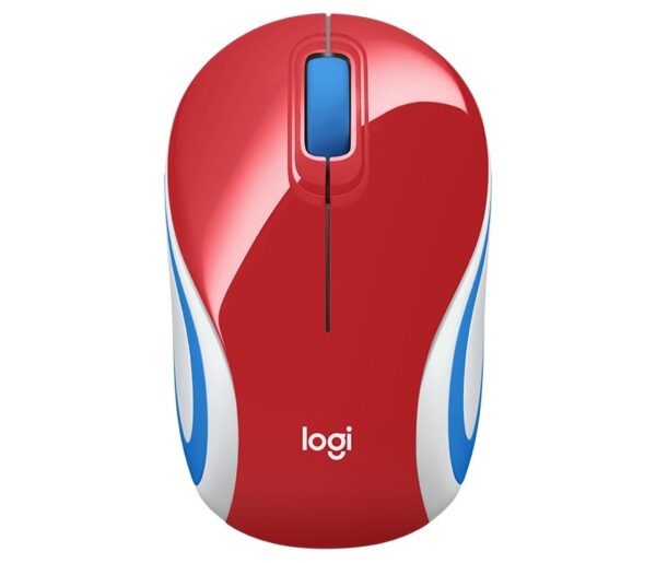 MOUSE LOGITECH, „M187”, PC sau NB, wireless, 2.4GHz, optic, 1000 dpi, butoane/scroll 3/1, , rosu, „910-002732” (timbru verde 0.18 lei)