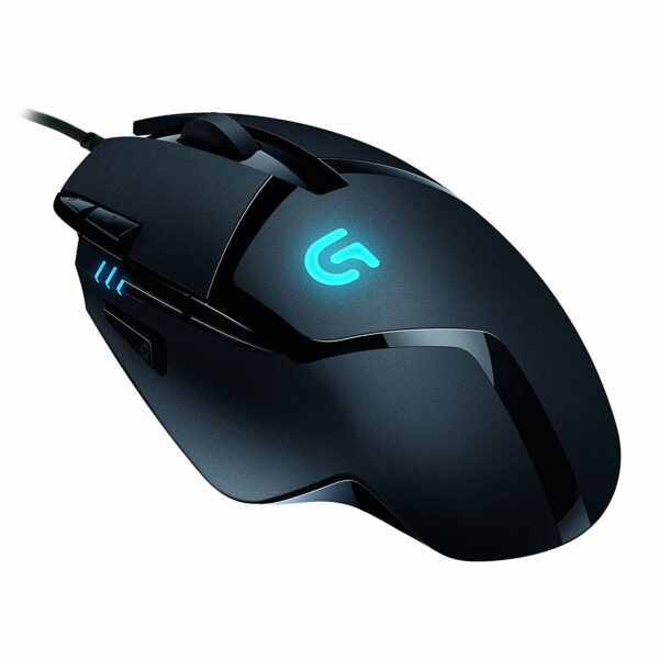 MOUSE LOGITECH, „G402 Hyperion Fury”, gaming, cu fir, USB, optic, 4000 dpi, butoane/scroll 8/1, butoane programabile, negru, „910-004067” (include TV 0.18lei)