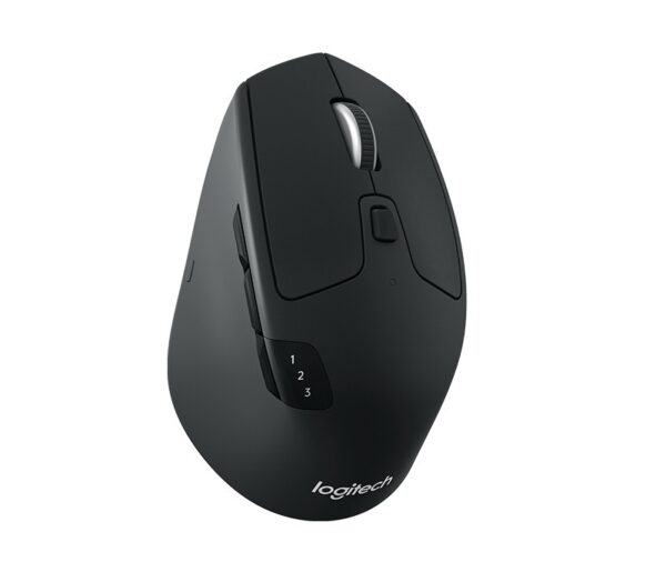 MOUSE LOGITECH, „M720”, PC sau NB, wireless, Bluetooth | 2.4GHz, optic, 1000 dpi, butoane/scroll 8/1, mod dual de conectare, negru, „910-004791” (timbru verde 0.18 lei)