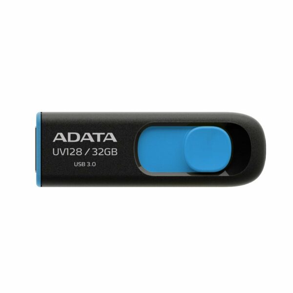MEMORIE USB 3.0 ADATA, 32 GB,AUV128, negru / albastru „AUV128-32G-RBE” (timbru verde 0.08 lei)