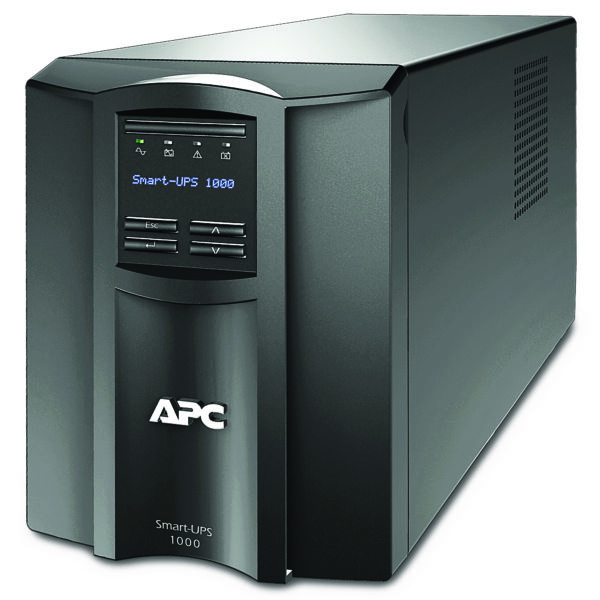 UPS APC, „Smart-UPS SMT”, Line Int. sin pura mgmt, mini tower, 1000VA / 700W, AVR, IEC x 8, 1 x baterie RBC6, display LCD, back-up 11 – 20 min., „SMT1000IC”,SP prelungire garantie (WBEXTWAR 1YR-SP-02/WBEXTWAR3YR-SP-02), (timbru verde 40 lei)