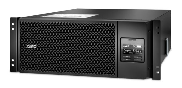 UPS APC,”Smart-UPS SRT”,Online cu sinusoida pura,rack,6000VA / 6000W,AVR,IECx10,1xAPCRBC140,LCD,1-10 min.,”SRT6KRMXLI”,prelungire garantie(WBEXTWAR1YR–05/WBEXTWAR3YR–05),(timbru verde 40 lei)