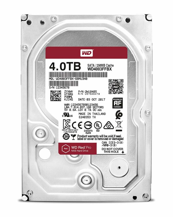 HDD WD 4 TB, Red Pro, 7.200 rpm, buffer 256 MB, pt. NAS, „WD4003FFBX”