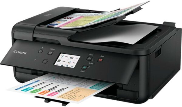 Multifunctional Inkjet Color Canon Pixma TR4550, A4, Functii: Impr.|Scan.|Cop.|Fax, Viteza de Printare Monocrom: 8.8ppm, Viteza de printare color: 4.4ppm, Conectivitate:USB|Ret|WiFi, Duplex:Da, ADF:ADF(incl.TV 8RON) „2984C009AA”