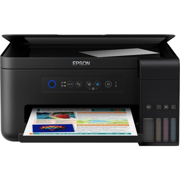 Multifunctional Inkjet CISS Color Epson L4150, A4, Functii: Impr.|Scan.|Cop., Viteza de Printare Monocrom: 33 ppm, Viteza de printare color: 15 ppm, Conectivitate:USB|WiFi, Duplex:nu, ADF:Nu(Timbru Verde 21lei) „C11CG25401”