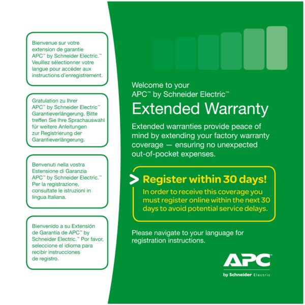 Extensie garantie APC 1 an pentru produs nou din seria BX, BE, BK, BR ,SC620I „WBEXTWAR1YR-SP-01”