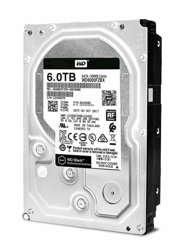 HDD WD 6 TB, Black, 7.200 rpm, buffer 256 MB, pt. desktop PC, „WD6003FZBX”