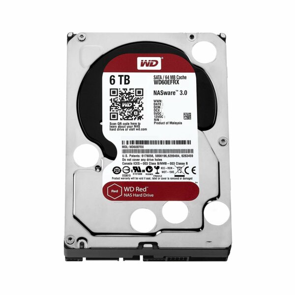 HDD WD 6 TB, Red, 5.400 rpm, buffer 64 MB, pt. NAS, „WD60EFRX”