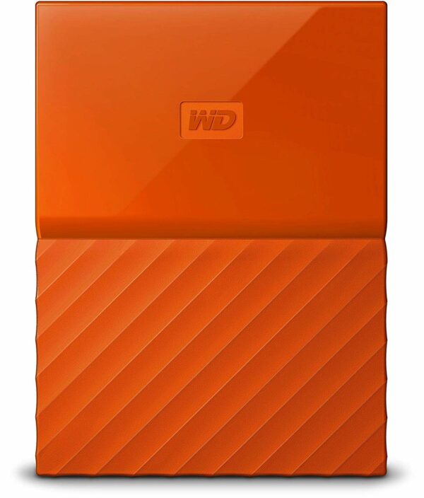 HDD extern WD 2 TB, My Passport, 2.5 inch, USB 3.0, portocaliu, „WDBS4B0020BOR-WESN” (include TV 0.8lei)