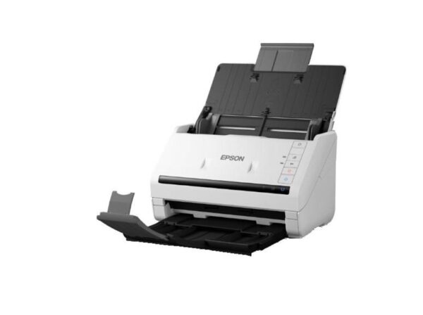 SCANNER EPSON DS-770, dimensiune A4, tip sheetfed, viteza scanare: 45ppm, rezolutie optica 600x600dpi, ADF 100 pagini, duplex, Fiabilitate ciclu de lucru zilnic 5.000 Pagini, Conexiuni USB 3.0, optional retea. „B11B248401” (timbru verde 4 lei)