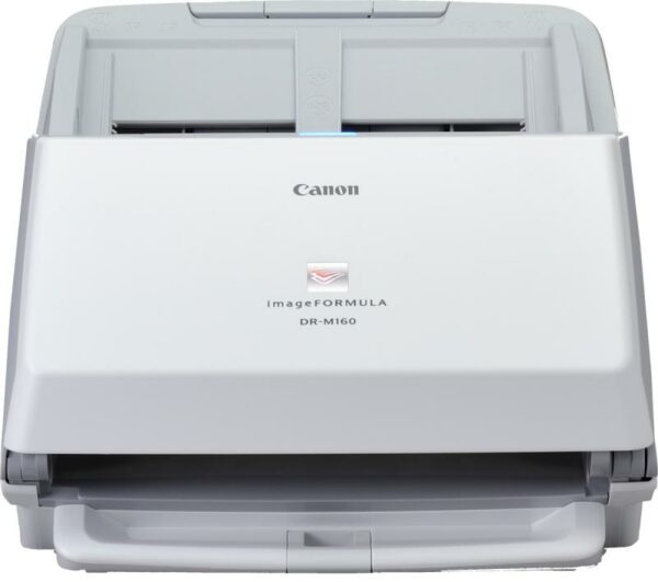 SCANNER CANON DRM160II, dimensiune A4, tip sheetfed, viteza de scanare: Alb-negru: 200/300 dpi, 40 ppm/80 ipm, Color: 200 dpi, 300 dpi: 40 ppm/80 ipm, rezolutie optica 600dpi, senzor CIS, „EM9725B003AA” (timbru verde 4 lei)