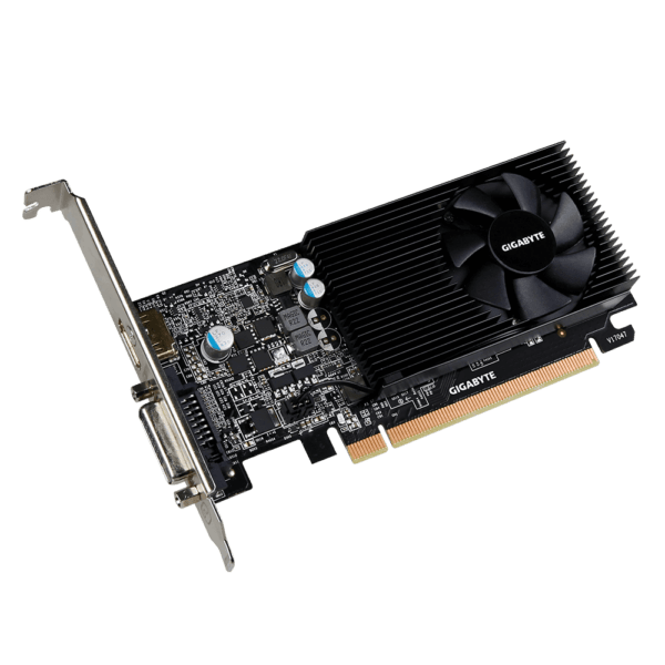 PLACA VIDEO GIGABYTE NVIDIA GeForce GT 1030 Low Profile 2G, 2 GB GDDR5 64 biti, PCI Express 3.0 x 8, HDMI, DVI, sistem racire aer activ, „N1030D5-2GL”
