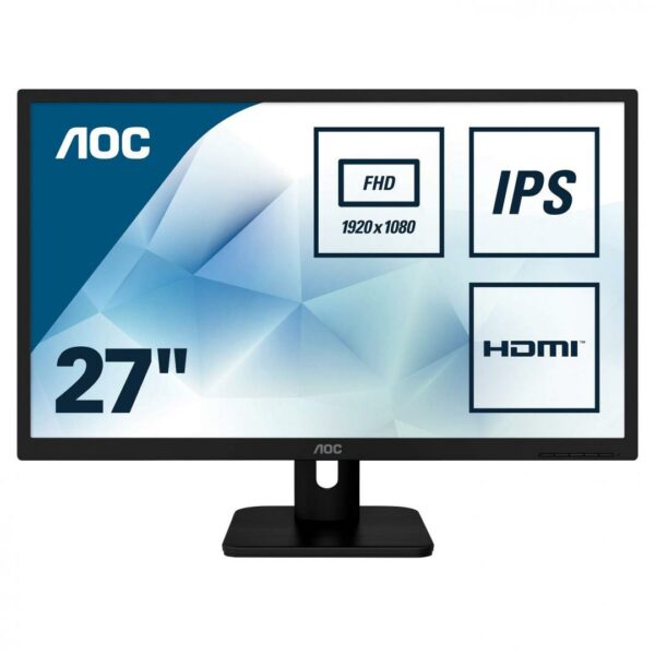 MONITOR AOC 27″, home, office, IPS, Full HD (1920 x 1080), Wide, 250 cd/mp, 5 ms, VGA, HDMI, „27E1H” (timbru verde 7 lei)