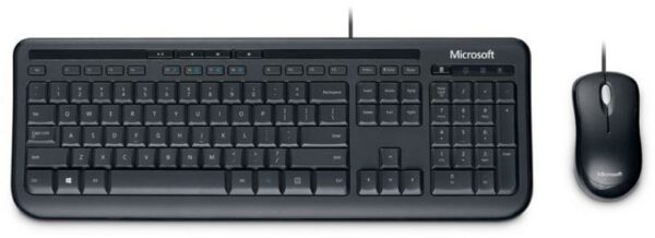 Kit TASTATURA si Mouse Microsoft, „Desktop 600”, cu fir, 110 taste format standard, mouse 800dpi, 3/1 butoane, negru, „3J2-00003” (timbru verde 0.8 lei)