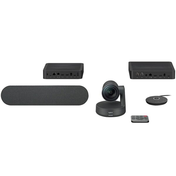 KIT conferinta LOGITECH, contine Camera Ultra-HD (4K) , Hub conectare x 2 , Difuzor , Microfon, USB, negru, „960-001218” (include TV 0.8lei)
