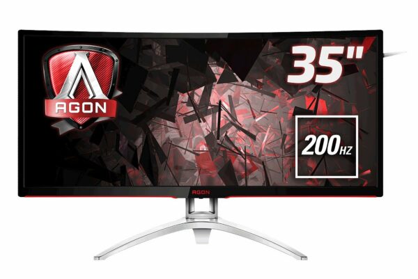 MONITOR AOC 35″ gaming, MVA, UW-UXGA (DCI 2K+) (2560 x 1080), Ultra Wide, curbat, 300 cd/mp, 4 ms, VGA, HDMI, DisplayPort, „AG352QCX” (timbru verde 7 lei)