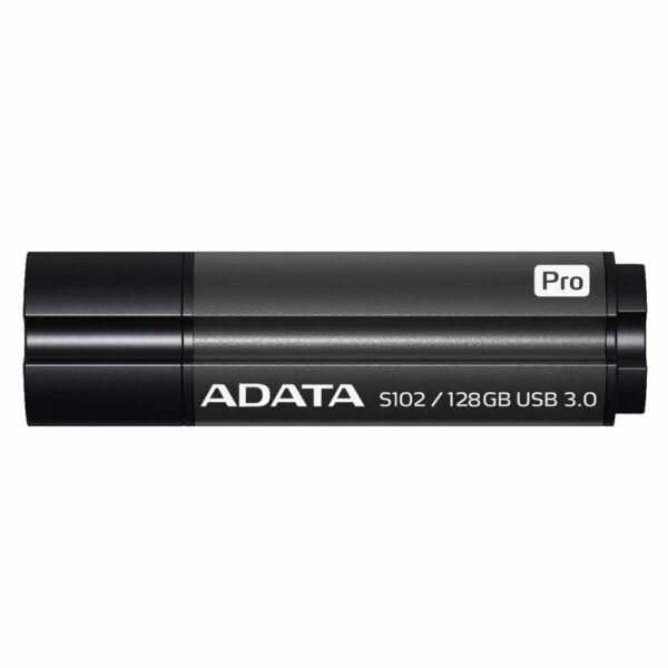 MEMORIE USB 3.1 ADATA 128 GB, cu capac, carcasa aluminiu, negru, „AS102P-128G-RGY” (timbru verde 0.03 lei)