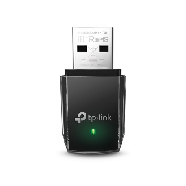 ADAPTOR RETEA TP-LINK AC1300, extern wireless 2.4 GHz | 5 GHz, USB 3.0, port, 1300 Mbps, antena interna x 1, „Archer T3U” (timbru verde 0.18 lei)