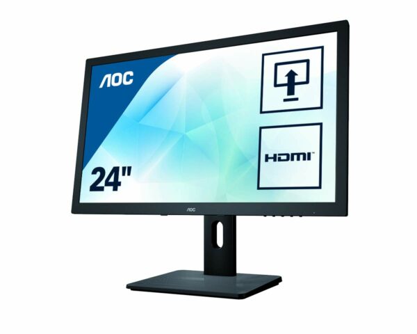 MONITOR AOC 24″ gaming, TN, Full HD (1920 x 1080), Wide, 250 cd/mp, 2 ms, VGA, DVI, HDMI, „E2475PWJ” (timbru verde 7 lei)