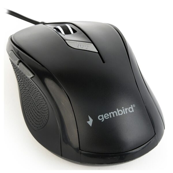 MOUSE GEMBIRD, PC sau NB, cu fir, USB, optic, 1600 dpi, butoane/scroll 6/1, , negru, „MUS-6B-01” (timbru verde 0.18 lei)