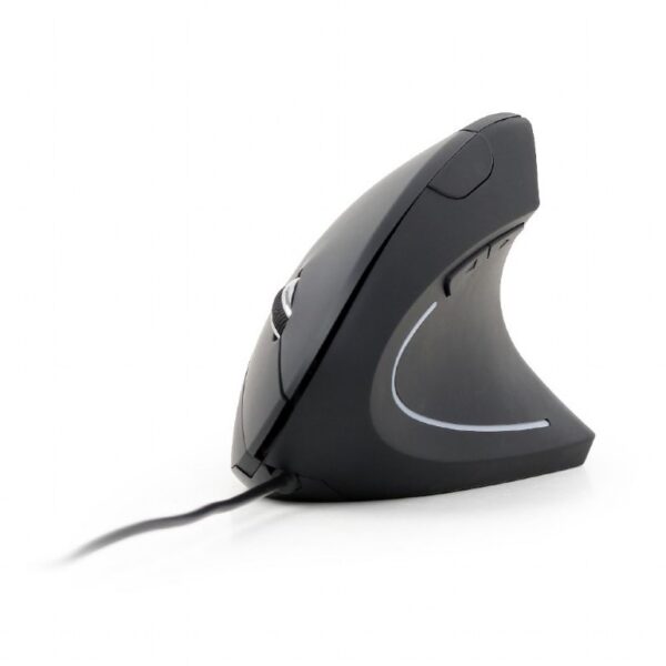 MOUSE GEMBIRD, PC sau NB, cu fir, USB, optic, 3200 dpi, butoane/scroll 6/1, ergonomic, negru, „MUS-ERGO-01” (timbru verde 0.18 lei)