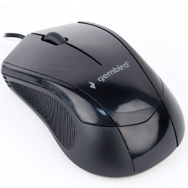 MOUSE GEMBIRD, PC sau NB, cu fir, USB, optic, 1000 dpi, butoane/scroll 3/1, , negru, „MUS-3B-02” (timbru verde 0.18 lei)