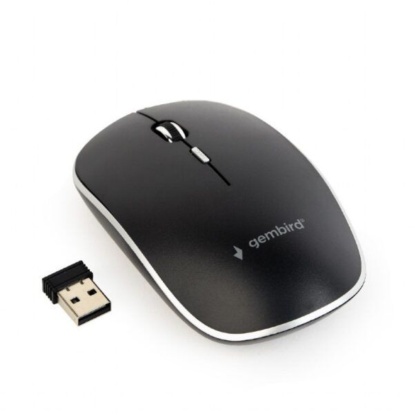 MOUSE GEMBIRD, PC sau NB, wireless, 2.4GHz, optic, 1600 dpi, butoane/scroll 4/1, , negru, „MUSW-4B-01” (timbru verde 0.18 lei)