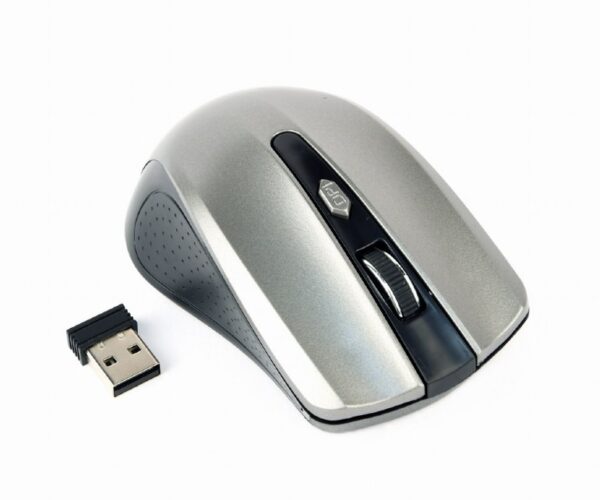 MOUSE GEMBIRD, PC sau NB, wireless, 2.4GHz, optic, 1600 dpi, butoane/scroll 4/1, , negru / gri, „MUSW-4B-04-BG” (timbru verde 0.18 lei)