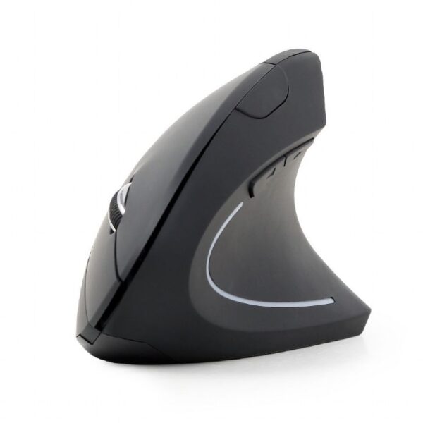 MOUSE GEMBIRD, PC sau NB, wireless, 2.4GHz, optic, 1600 dpi, butoane/scroll 6/1, ergonomic, negru, „MUSW-ERGO-01” (timbru verde 0.18 lei)