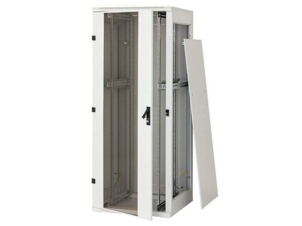 TRITON RACK de PODEA 19″ 22U 600x800mm usa fata sticla panouri laterale/spate detasabile sectiuni pentru ventilatie activa, sectiuni acces cabluri sus/jos/spate IP20 gri RMA-22-A68-CAX-A1