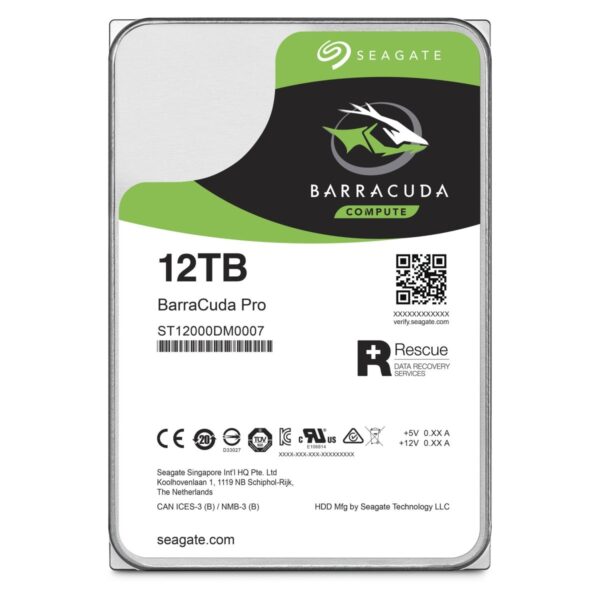 HDD SEAGATE 12 TB, Barracuda Pro, 7.200 rpm, buffer 256 MB, pt. desktop PC, „ST12000DM0007”